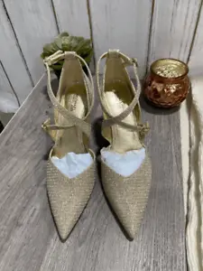 MICHAEL Michael Kors Women's Adela Flex Glitter Pump Shoes - Sand 7.5M - Picture 1 of 5