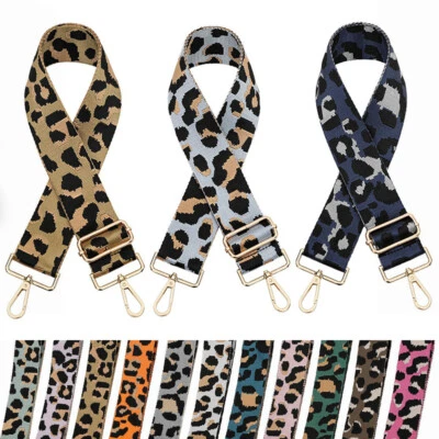 Leopard Pattern 5CM Wide Strap Bag Accessories One Shoulder Crossbody Bag Straps - Image 1 of 4