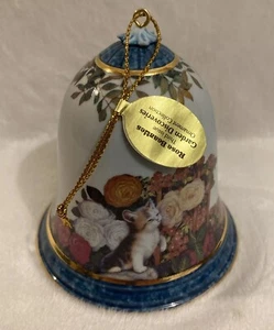 ROSE BEAUTIES ORNAMENT Garden Discoveries Bell Cats Kittens Butterflies Has Tag - Picture 1 of 4