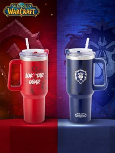 Authentic World of Warcraft Alliance/Horde Stainless Steel Tumbler 40 OZ - Picture 1 of 7