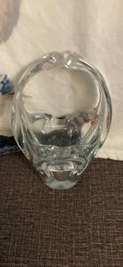 Vintage Murano glass handle ashtray/cigar basket heavy hand blown Glass Basket - Picture 1 of 3
