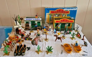 Playmobil Western Sammlung mit Sheriff's Office, Saloon, Indianerzelt + Zubehör - Bild 1 von 23