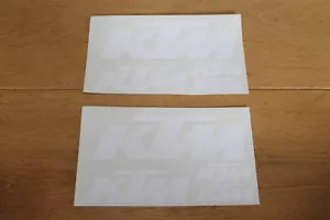 #832 KTM Moto Motocross Logo Bianco Scritta Adesivo Decalcomania Adhesivo - Foto 1 di 1