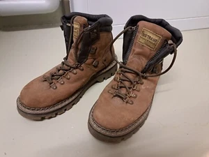 BIG TRAMP Brown Leather Boots -size UK 8/ EU 42 Leder Boots Schuhe Herren - Bild 1 von 5