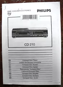 MANUEL / NOTICE D'UTILISATION POUR LECTEUR CD PHILIPS CD 210 - PHOTOCOPIE - Photo 1/1