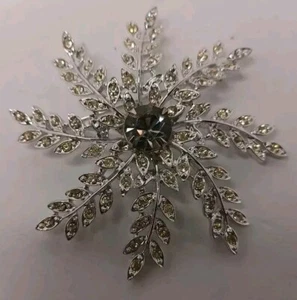 Sarah Coventry signierte Strass Brosche Anstecknadel Schneeflocke Blume - Bild 1 von 16