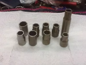 Craftsman Made in USA Sockets lot of 9 1/2" Drive - Picture 1 of 3