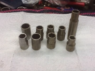 Craftsman Made in USA  Sockets lot of  9   1/2" Drive - Image 1 of 3