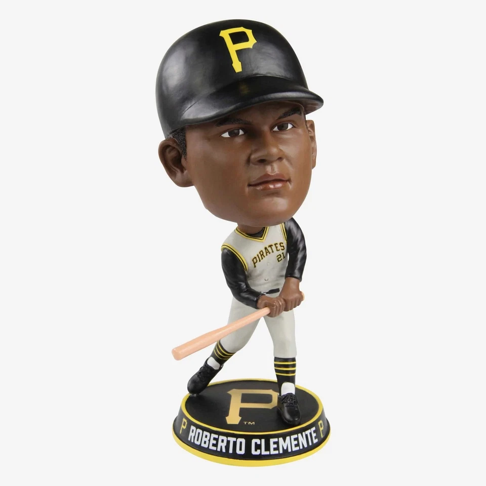 Camiseta deportiva de visitante Roberto Clemente variante de los Piratas de Pittsburgh 2023 Bighead Bobblehead Foto 1 de 1