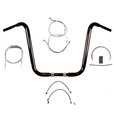 Kit de barra de suspensión Ape 2014-2016 Harley-Davidson Road King 1/4" negra 16" sin ABS Foto 1 de 2