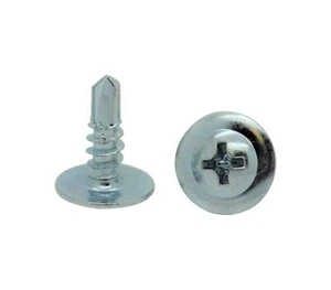 #8 x 1/2" Oblea de Zinc Cabezal de Braguero Modificado TEK Tornillos de Chapa Autoperforantes, 3 - Imagen 1 de 1