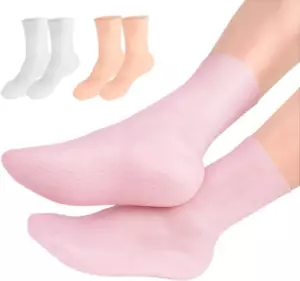 3 Pairs Silicone Moisturizing Socks,Silicone Socks for Dry Cracked Feet Women,Lo - Picture 1 of 12