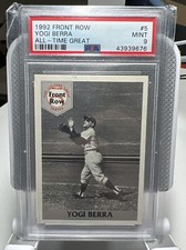 YOGI BERRA 1992 FRONT ROW ALL TIME GREAT CARD #5 PSA 9 MINT. 1 POP, None HIGHER!