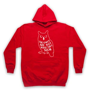 THE OWLS ARE NOT WHAT THEY SEEM TWIN PEAKS LYNCH QUOTE ADULTS UNISEX HOODIE - Picture 1 of 11
