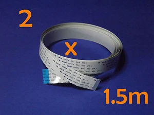 2 X FFC B 15Pin 1.0Pitch 150cm Raspberry Pi Ribbon Cable Kabel Flachbandkabel - Bild 1 von 3