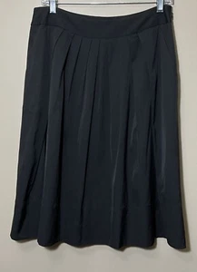 NWT Talbots Womens Size 8 Black Pleated Skirt Pockets - Picture 1 of 7