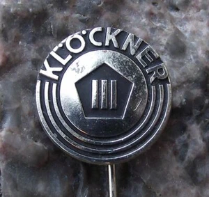 Antique Klockner German Steel Firm Company Engineering Logo Germany Pin Badge - Picture 1 of 2