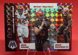 2020 PANINI MOSAIC FLEA FLICKER ODELL BECKHAM JR./BAKER MAYFIELD/NICK CHUBB #FF4