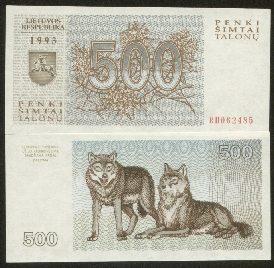 Lithuania 500 Talonas 1993 Pick 46 UNC Series RD - Image 1 of 1