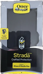 Otterbox Strada Black Leather Case for Iphone 6 Plus/ 6S Plus - Picture 1 of 5