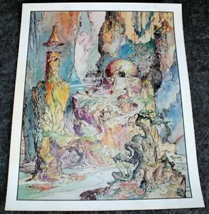 Póster de Mike Michael Kaluta 1974 Sirenas Fantasía Ciudad Antigua RARO Impreso Artístico Bien - Imagen 1 de 5