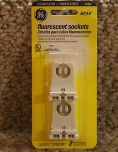 2-pack GE Lighting BP/LP Fluorescent Sockets Plastic 64822 - Picture 1 of 2