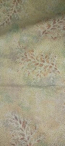 Cotton fabric 46" x 90" sparkles 2 1/2 yards pale leaves - Picture 1 of 1