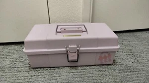 Vintage 1980s Caboodle Purple Plano Makeup Case Tackle Box Lavender 13x5.5 - Picture 1 of 8