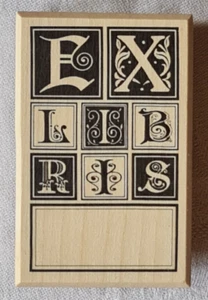 NEU - Exlibris Libris Stempel von Moses 45 x 70 mm Motivstempel für Bücher - Bild 1 von 5