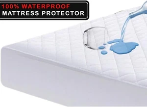 EXTRA DEEP QUILTED WATERPROOF MATRESS MATTRESS PROTECTOR FITTED SHEETS BED COVER - Picture 1 of 110