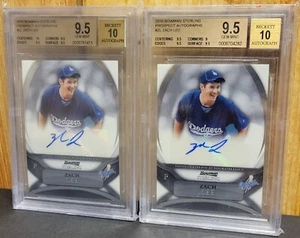 (1) 2010 Bowman Sterling Prospects Autogramme Zach Lee Baseballkarte BGS 9.5 - Bild 1 von 3