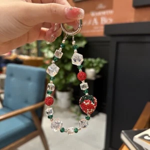 Crystal Phone Hand Rope Anti-Lost Car Keychain Ornament - Photo 1 sur 11