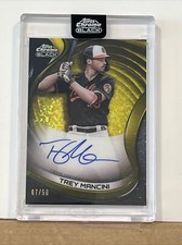 2022 Topps Chrome Black Trey Mancini Gold Mini-Diamond Refractor 7/50