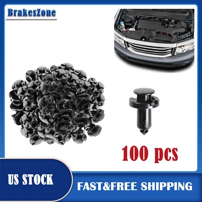 100 un. 8mm Clips de parachoques plástico remache sujetador coche agujero guardabarros para NISSAN nuevo Foto 1 de 4