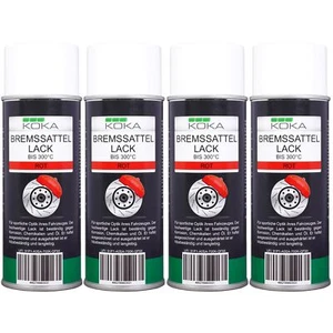 4x Paquete KOKA Pinza Rojo Laca Térmica Spray Resistente Al Calor 300°C Frenos - Imagen 1 de 5