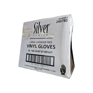 10 BOXEN MIT L VINYL HANDSCHUHEN - 100 PRO BOX PUDERFREI NEU KISTE MIT 10 BOXEN - Bild 1 von 1