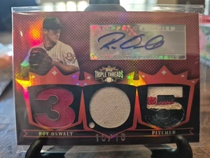 2007 Topps Triple Threads Baseball Roy Oswalt auto relic 10/18 4 Color Jersey - Picture 1 of 13