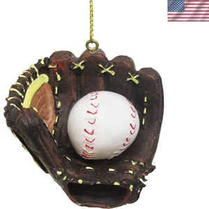 Baseball und Mitt hängende Ornament - 2,6" Ideal für Baseball-Liebhaber ' Bäume - Bild 1 von 3