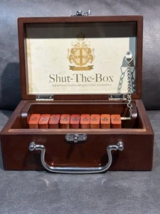 Game Shut the Box in wood with 2 dice. 2014. English pub game. - Picture 1 of 6