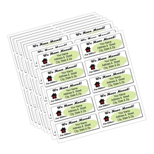 Hemos movido nueva etiqueta de dirección, adorno pegatinas de dirección de devolución, anuncio de vacaciones... - Imagen 1 de 6