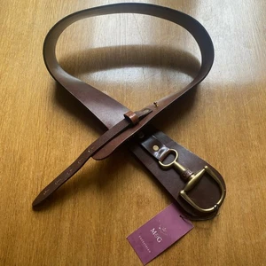 Mackenzie & George Belt Burghley £139 Snaffle Brown Leather medium - Picture 1 of 3