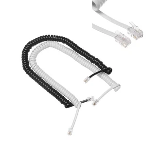 Spiral Cable Copper Phone Curve Handset Line Connector Wire Telephone Cord - Photo 1/14