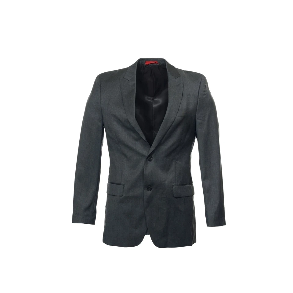 Abrigo deportivo Alfani rojo para hombre 2 botones chaqueta deportiva (40 corto, gris) $325 Foto 1 de 4