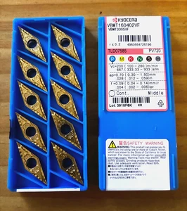 KYOCERA Carbide Inserts - VBMT 160402VF , VBMT3305VF PV720 - Qty. 10 - NEW - Picture 1 of 1