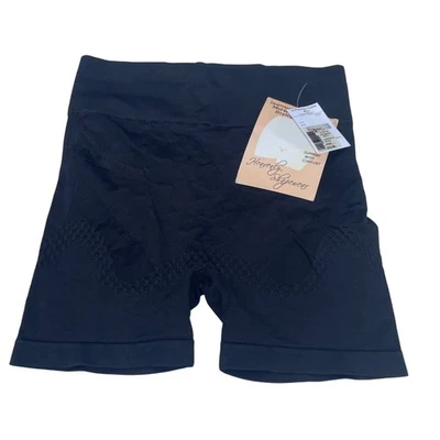 Heavenly Shapewear Seamless Mid-Waist Black Boyshorts 4X Nylon & Spandex Support - Image 1 of 4