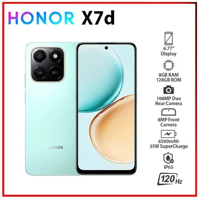 (全新)荣誉 X7d 8GB+128GB CYAN 双 SIM 八核无锁版 Android 手机 — 第 1/4 张图片