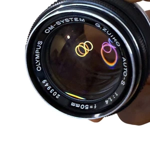 Olympus OM 50mm f/1.4 G.Zuiko Auto-S Standard Lens # 203949 EUC - Picture 1 of 14