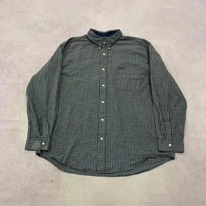 Vintage Chaps Shirt checked patterned long sleeve with chest pocket Men s 2XL - Picture 1 of 5