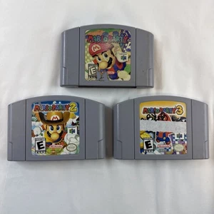Mario Party 1 2 3 (Nintendo 64 N64) Original Authentic Game Bundle Lot Tested - Picture 1 of 8