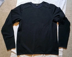 Herren Arcteryx Kyanite AR Tech Wolle Rundhalsausschnitt Pullover Sweatshirt Large schwarz  - Bild 1 von 11